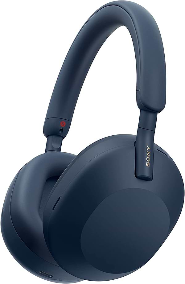 Фото - Наушники полноразмерные беспроводные Sony WH-1000XM5 Blue (WH1000XM5L.CE7)