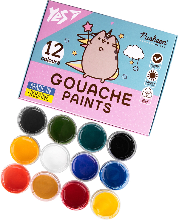 Фото - Фарби YES Pusheen 12 кол. 20 мл (230402)