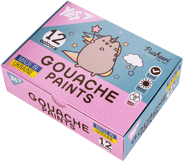 Фото - Фарби YES Pusheen 12 кол. 20 мл (230402)