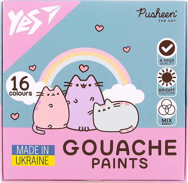 Фото - Фарби YES Pusheen 16 кол. 20 мл (230403)