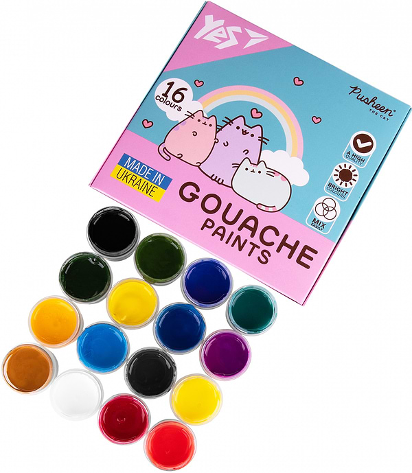 Фото - Фарби YES Pusheen 16 кол. 20 мл (230403)