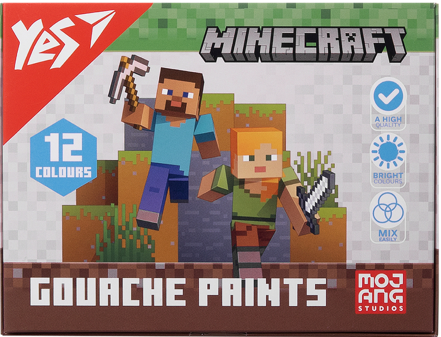 Фарби YES Minecraft 12 кол. 20 мл (230407)