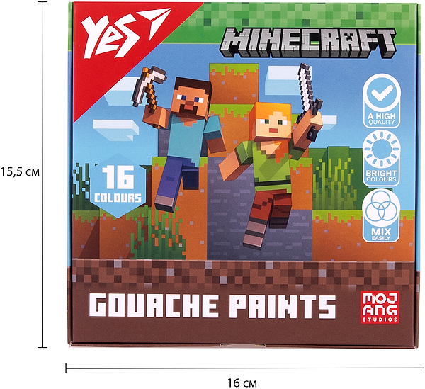 Фото - Фарби YES Minecraft 16 кол. 20 мл (230408)