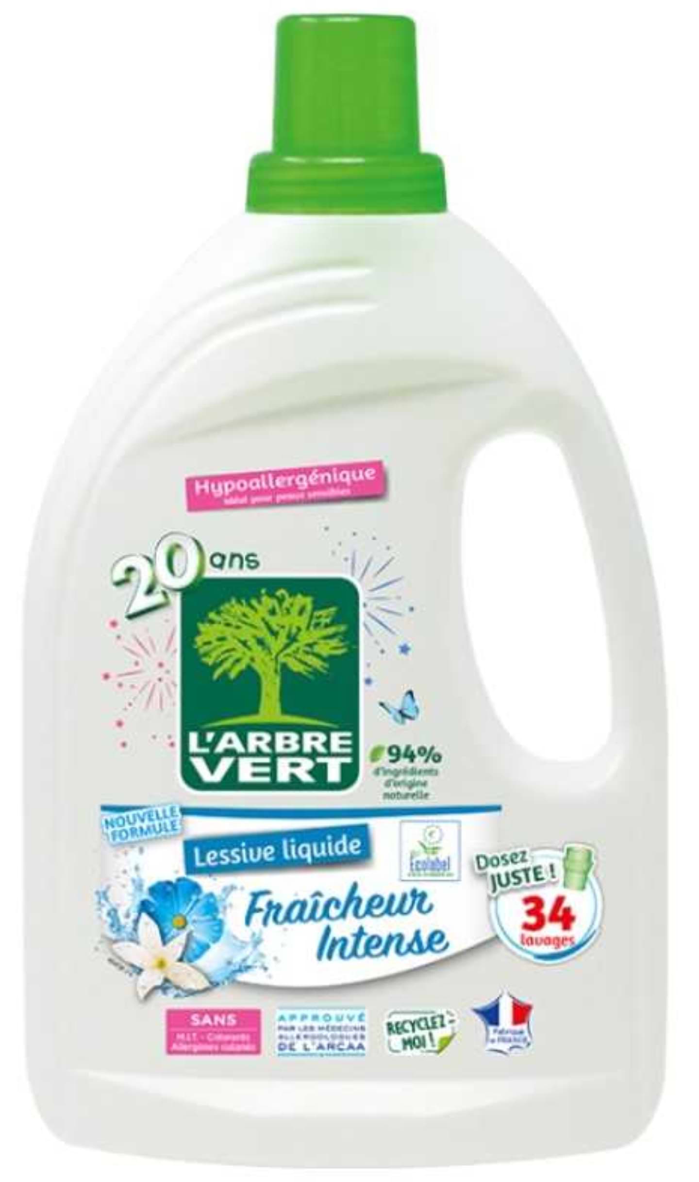 Гель для прання L'Arbre Vert Інтенсивна свіжість 1,53 л (3450601046292)
