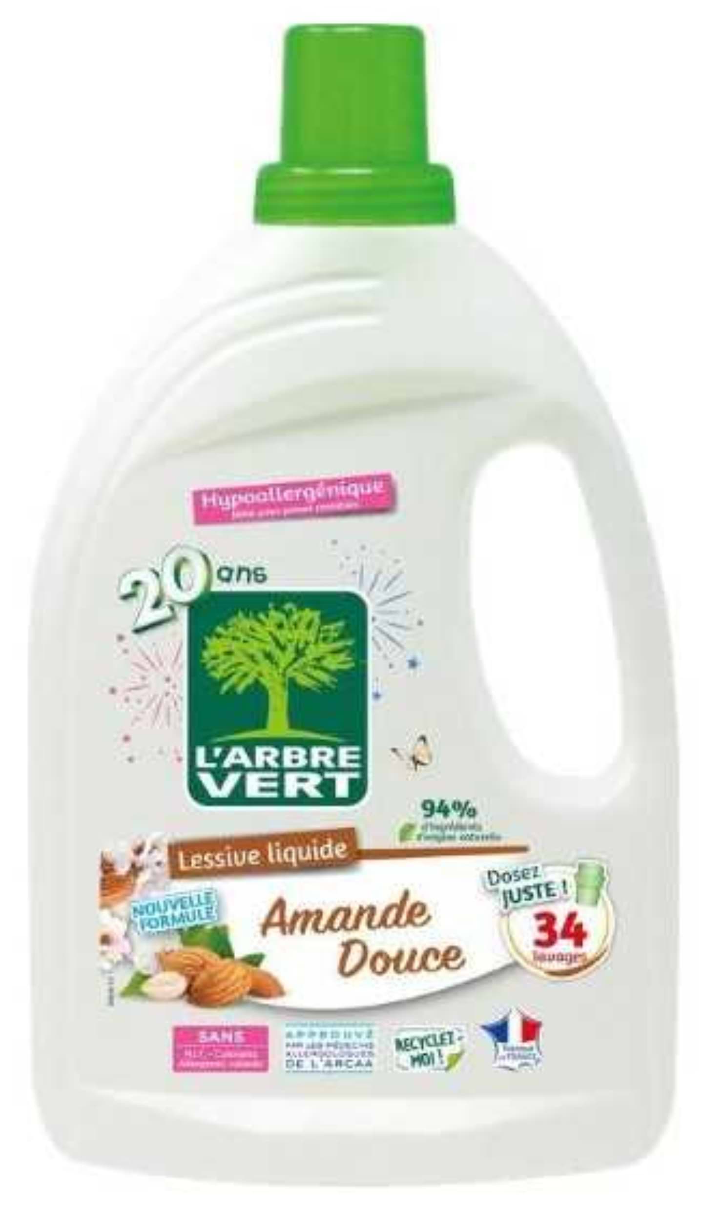 Гель для прання L'Arbre Vert Солодкий мигдаль 1,53 л (3450601046315)