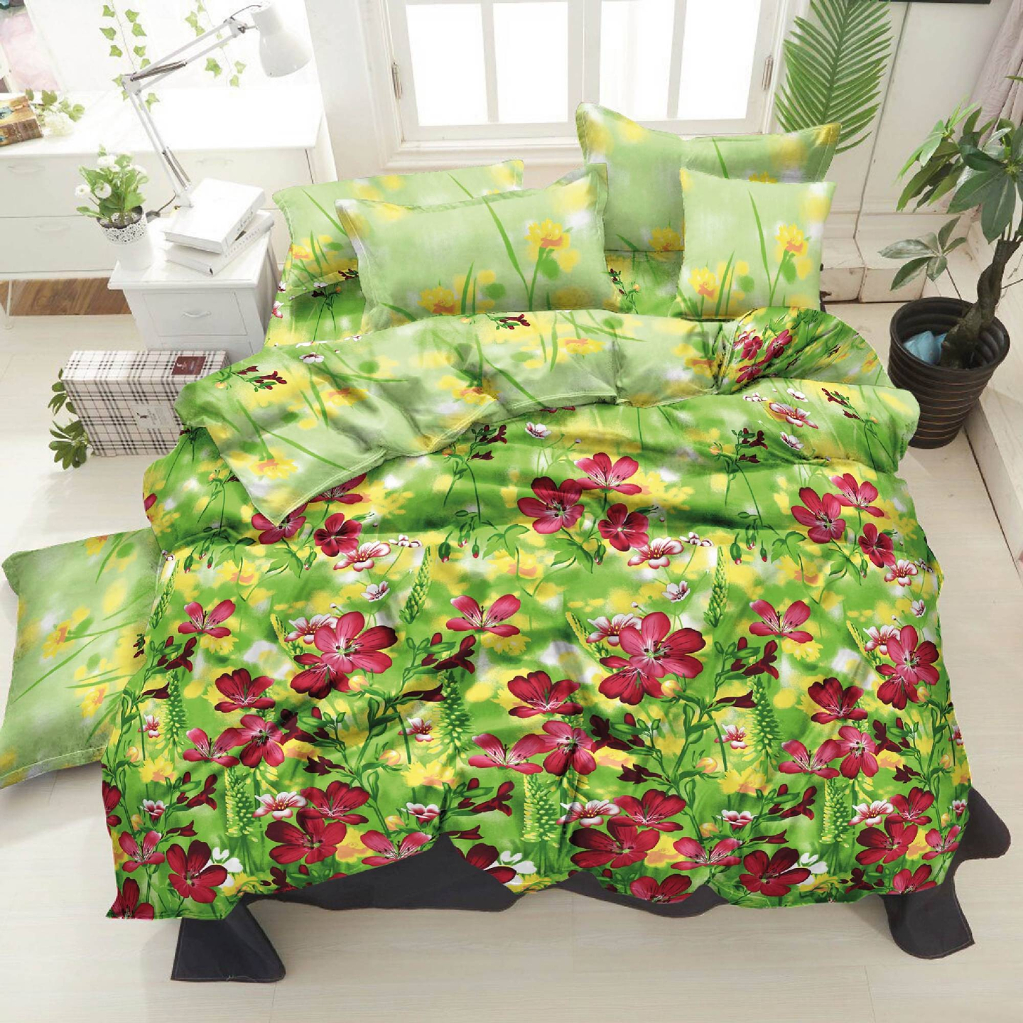 Комплект постільної білизни Zastelli 20-1311 Purple бязь Gold 145х210 Зелений (17247)