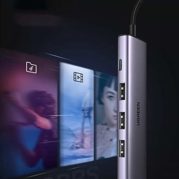 Фото - Хаб USB UGREEN CM473 USB 3.0 to 4-USB 3.0 Hub (20805)