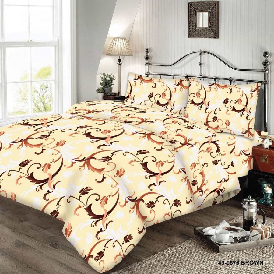 Комплект постельного белья Zastelli 40-0576 Brown бязь Gold 200х220 (17264)