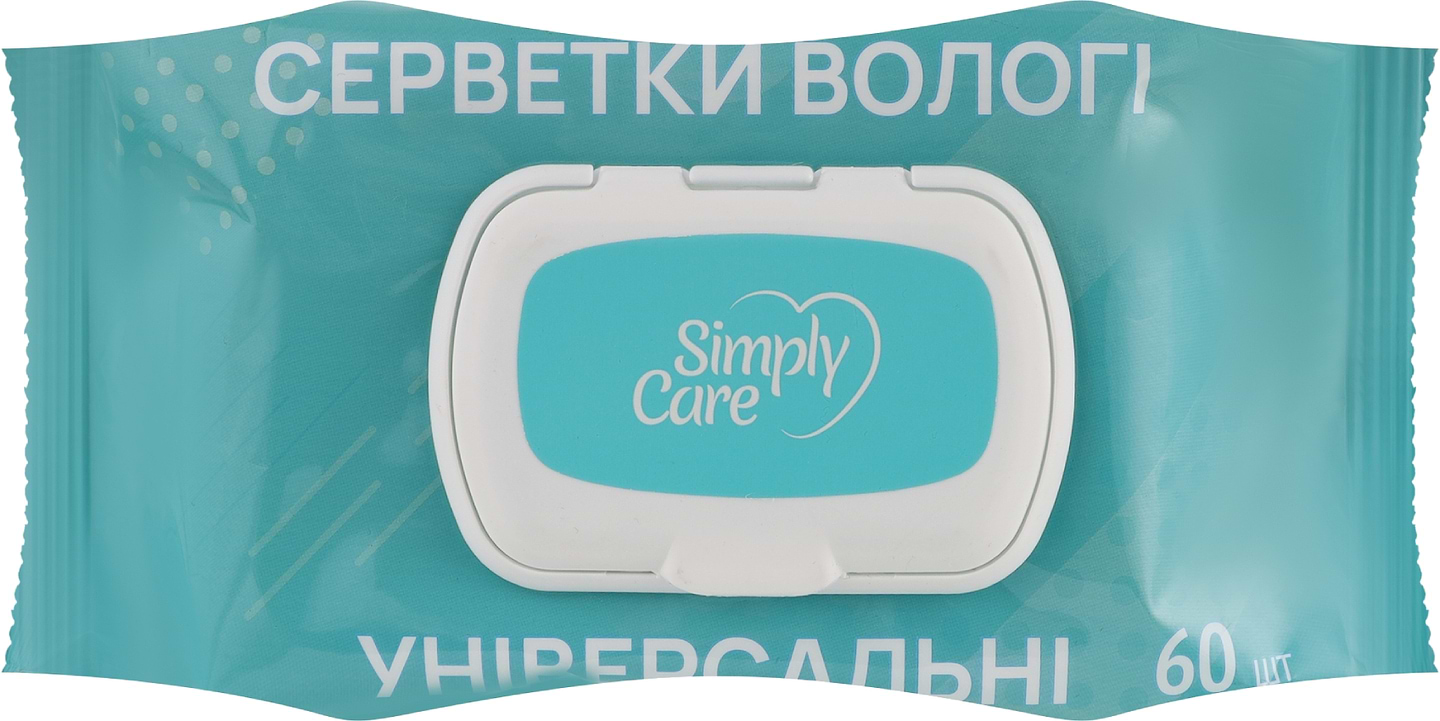 Салфетки гигиенические влажные Simply Care 60 шт. (4823071653243)