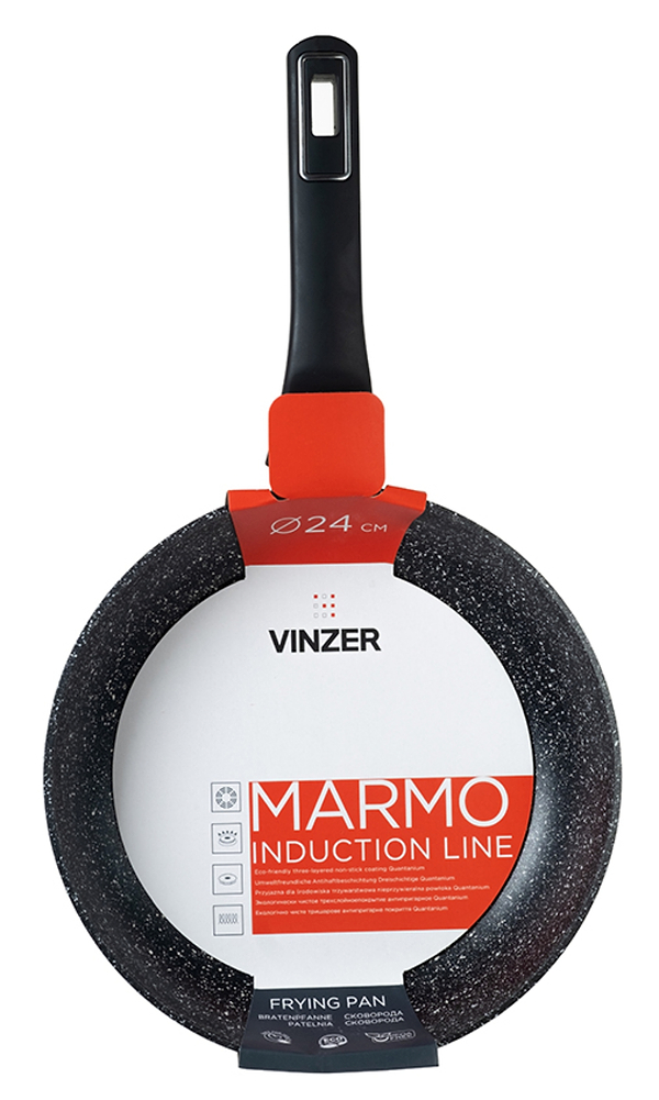 Фото - Сковорода універсальна Vinzer Marmo Induction Line 24 см (50413)