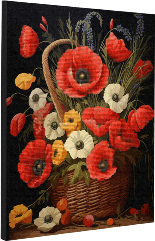 Картина по номерам Santi Корзина с маками 40х50 см (954933)