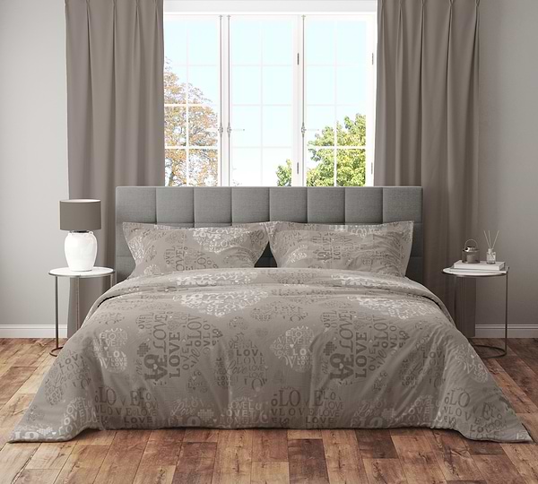Фото - Комплект постільної білизни DAISY Love Taupe 175x215 (4820190499660)