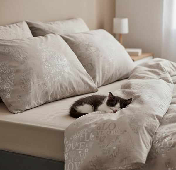 Фото - Комплект постільної білизни DAISY Love Taupe 175x215 (4820190499660)