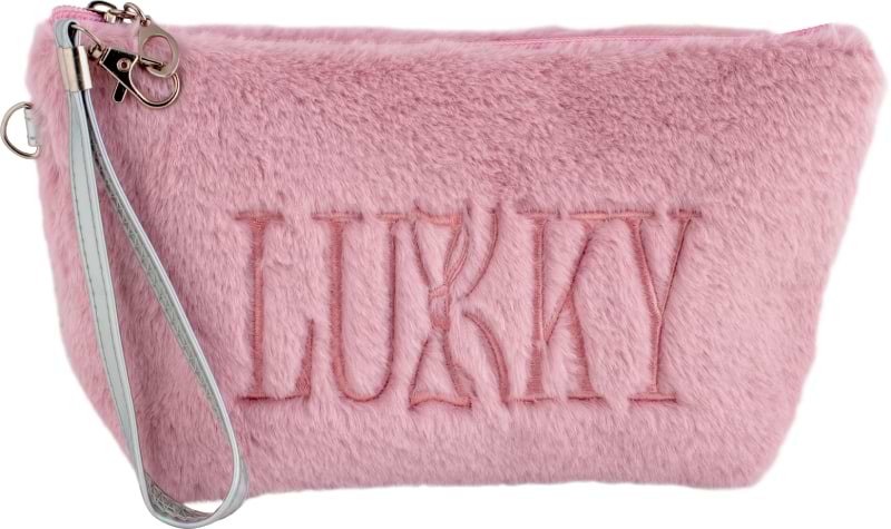 Косметичка детская Lukky сиреневая плюшевая с логотипом ''Lukky'' (T21390)