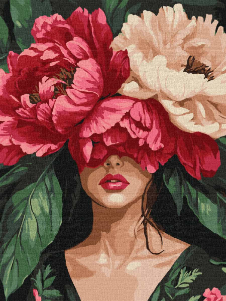 Картина за номерами Ideyka Загадкові півонії ©victoria_art___30х40 см (KHO8496)