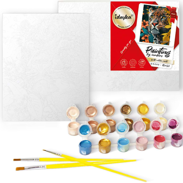 Фото - Картина за номерами Ideyka Любов матері з фарбами металік ©art_selena_ua 40х50 см (KHO8414)