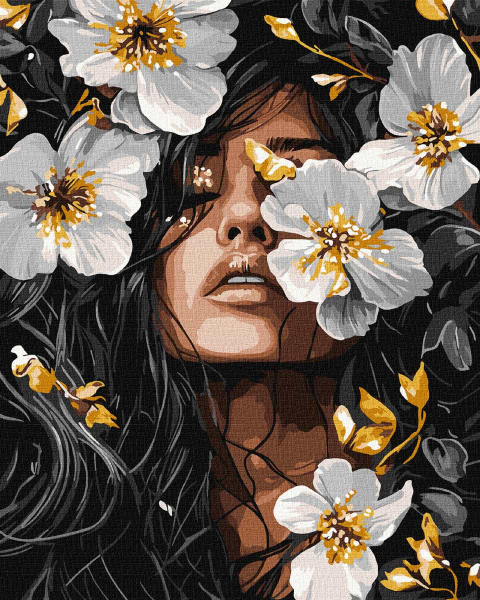 Картина по номерам Ideyka Лепестковая музыка (в обложке) 40х50см (KHO8507)