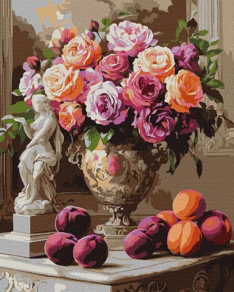 Картина по номерам Ideyka Изысканные розы ©sophiia_illustrations 40х50 см (KHO3290)