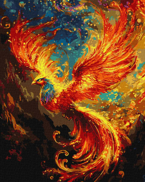 Картина по номерам Ideyka Жар-птица с красками металлик extra ©art_selena_ua 40х50 см (KHO5152)