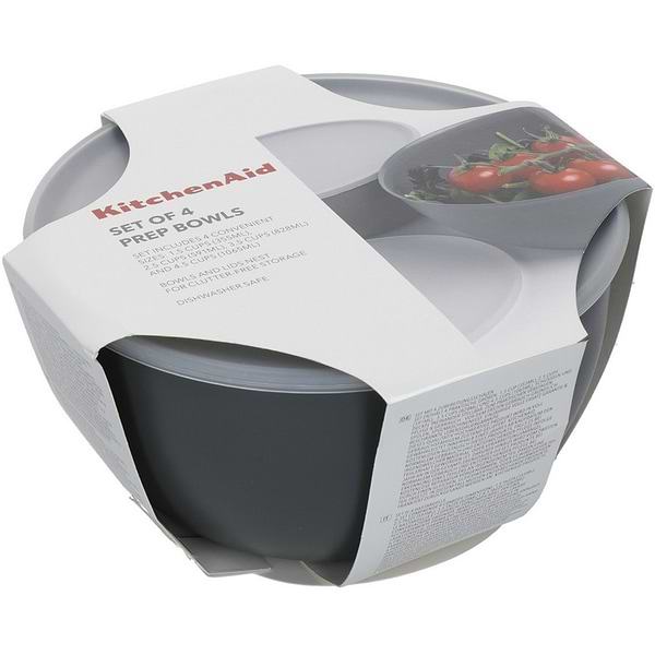 Фото - Набір мисок KitchenAid Coreline 355/591/828/1065 мл 4 шт. (KQG176OSCGG)