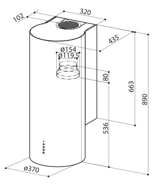 Фото - Витяжка декоративна Faber Eclipse Ev8 Led X A37
