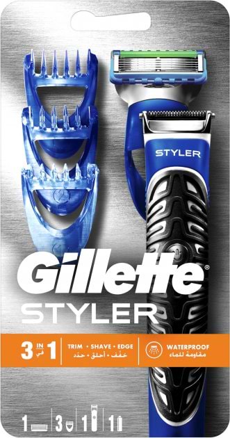 Фото - Станок мужской Gillette FUSION ProGlide Styler Стайлер+1 картр.Power+3 Нас д/моделирован.бороды/усов