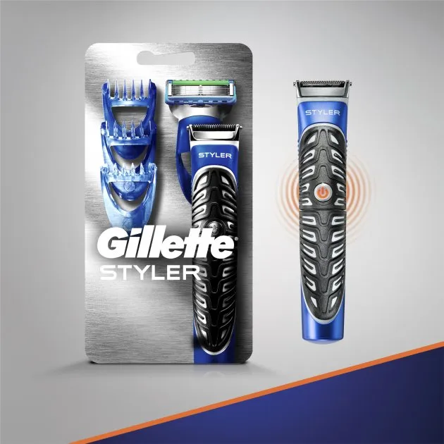 Фото - Станок мужской Gillette FUSION ProGlide Styler Стайлер+1 картр.Power+3 Нас д/моделирован.бороды/усов