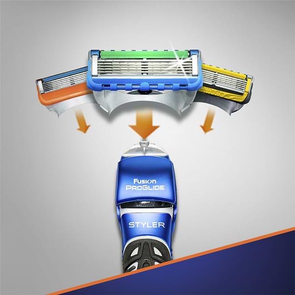 Фото - Станок мужской Gillette FUSION ProGlide Styler Стайлер+1 картр.Power+3 Нас д/моделирован.бороды/усов