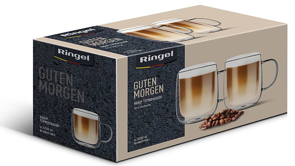 Фото - Набір чашок з подвійними стінками Ringel Guten Morgen 500 мл 2 шт. (RG-0002/2*500 s)