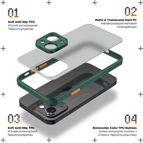 Фото - Чохол для смартфону Armorstandart Frosted Matte for Samsung Galaxy A04s SM-A047/A13 5G SM-A136 Dark Green (ARM66706)
