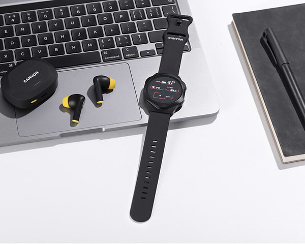 Фото - Смарт-годинник Canyon Hexagon SW-88 BT-CALL Black (CNS-SW88BB)