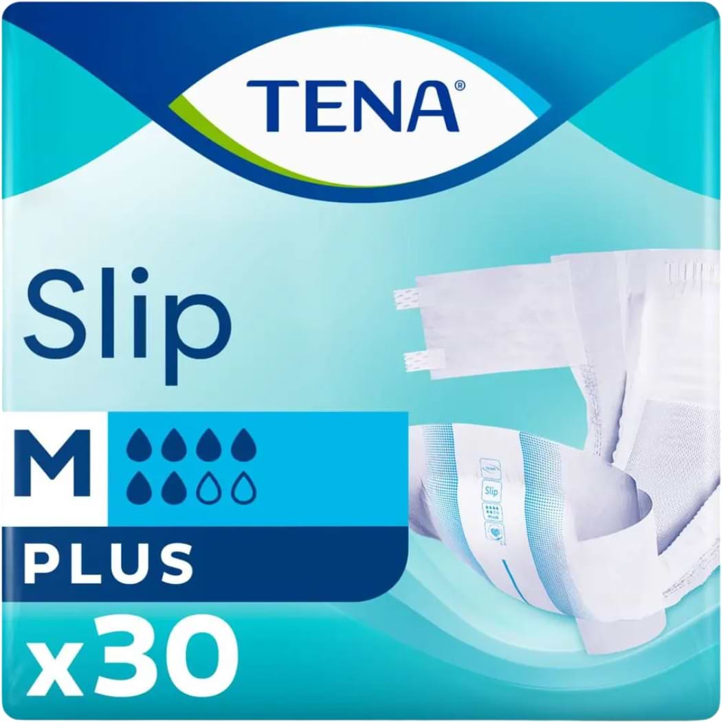 Одноразові підгузки Tena Tena Slip Plus Medium 30 (7322541117980) - Фото 1