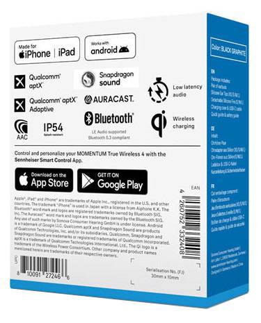 Фото - Наушники вкладыши беспроводные TWS Sennheiser Momentum True Wireless 4 Black (700365)