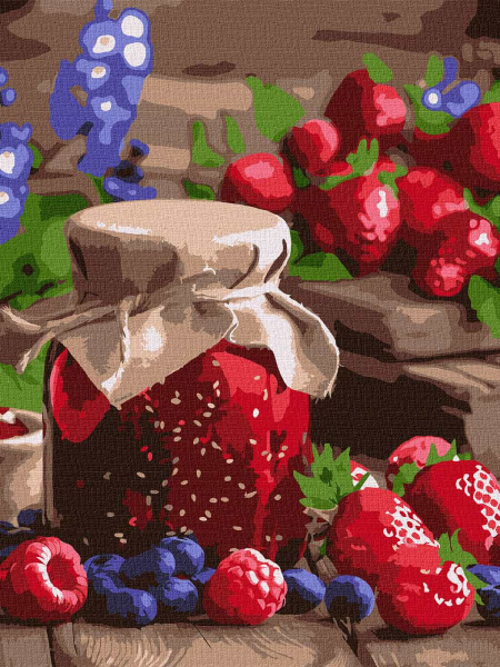 Картина за номерами Ideyka Малинове варення 30х40 см (KHO5692)