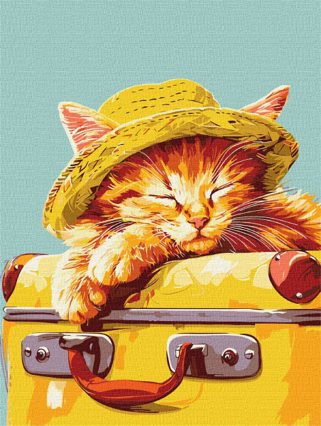 Картина за номерами Ideyka Спляче кошеня 30х40 см (KHO6612)