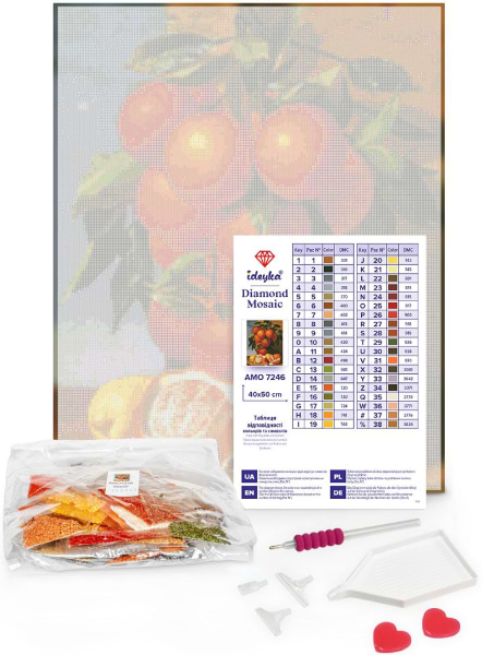 Фото - Алмазний живопис Ideyka Ніжні кольори 40х50 см (AMO8124)