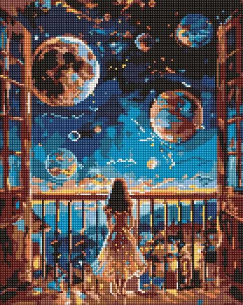 Алмазная живопись Ideyka Мечтающая ночь 40х50 см (AMO8077)