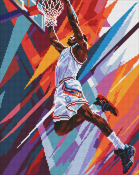 Алмазная живопись Ideyka Динамический слэм-данк 40х50 см (AMO8085)