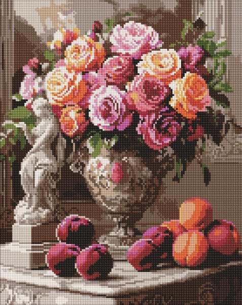 Алмазная живопись Ideyka Изысканные розы 40х50 см (AMO8122)