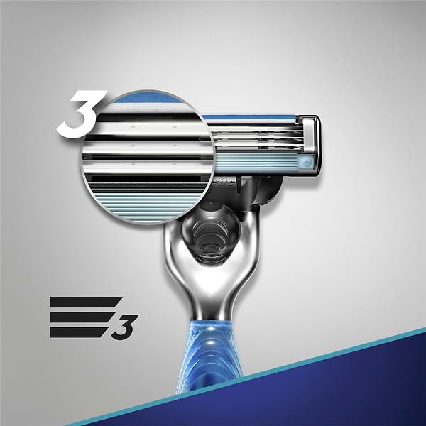 Фото - Станок мужской Gillette Mach3 Start с Ручкой Aqua-Grip с тремя сменными насадками (7702018464005)