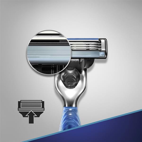 Фото - Станок мужской Gillette Mach3 Start с Ручкой Aqua-Grip с тремя сменными насадками (7702018464005)