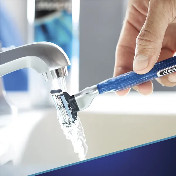 Фото - Станок мужской Gillette Mach3 Start с Ручкой Aqua-Grip с тремя сменными насадками (7702018464005)