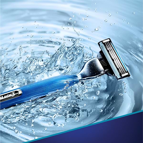 Фото - Станок мужской Gillette Mach3 Start с Ручкой Aqua-Grip с тремя сменными насадками (7702018464005)