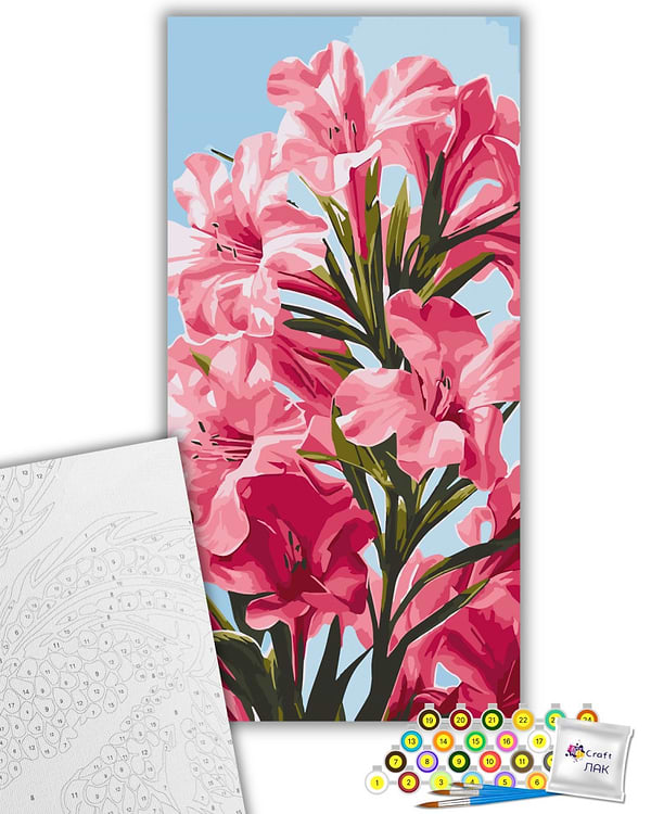 Фото - Картина за номерами ArtCraft Рожеві квіти 40х80 см (13100-AC)