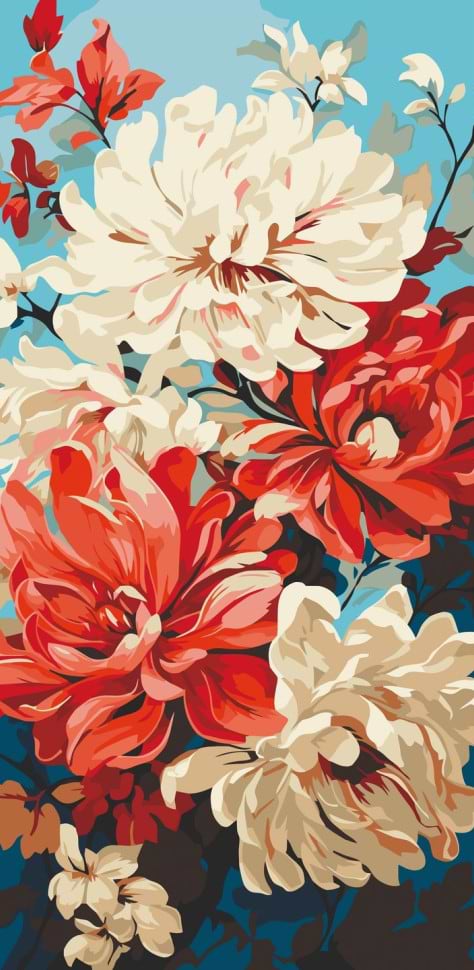 Картина по номерам ArtCraft Георгины 40х80 см (13070-AC)