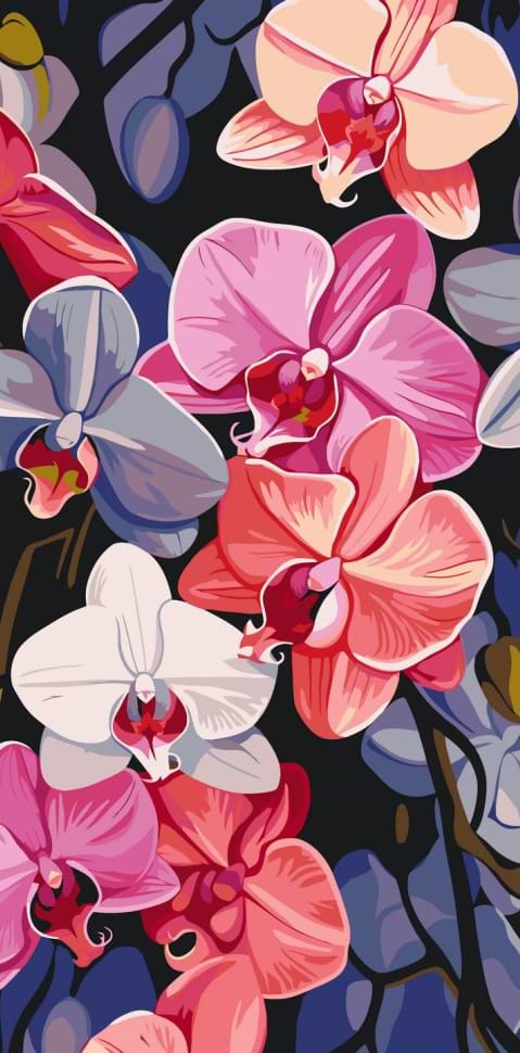 Картина по номерам ArtCraft Яркие орхидеи 40х80 см (13072-AC)