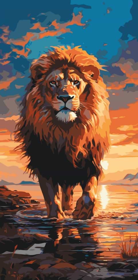 Картина за номерами ArtCraft Цар звірів 40х80 см (11544-AC) купити