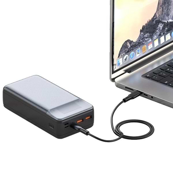 Фото - Батарея мобільна XO 30000 mAh PD65W for laptop Black (PR201)