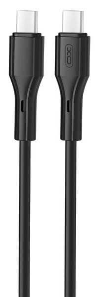 Кабель синхронізації даних XO NBQ231B Rock Series Type-C to TYPE-C 60W 1 m (NBQ231B_Black)