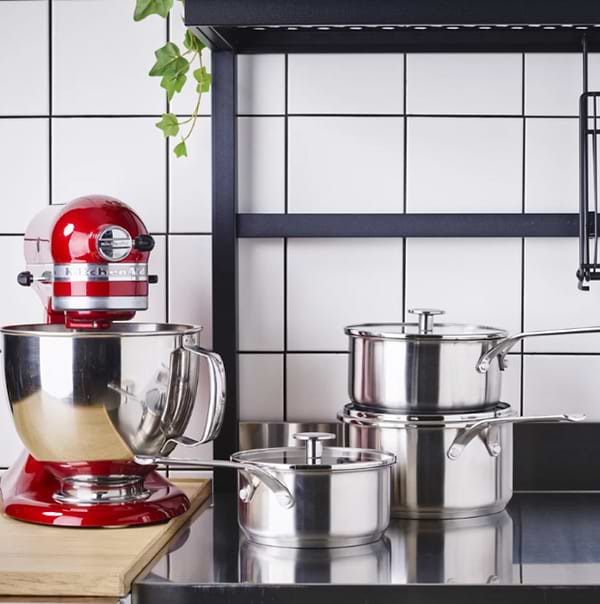 Фото - Набір ковшів KitchenAid з кришками KitchenAid SSS, 16/18/20 см, 1.5/2.1/3.1 л (CC005740-001)